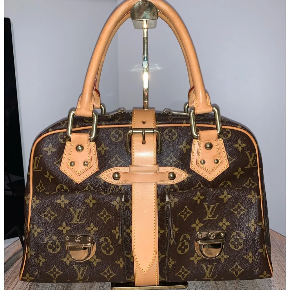 Authentic Louis Vuitton LV Monogram Manhattan GM Shoulder Tote Bag - Picture 2 of 16
